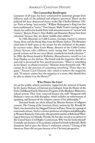 AMERICA'S CHRISTIAN HISTORY: THE UNTOLD STORY