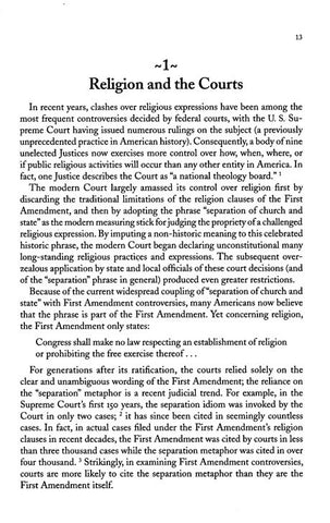 Original Intent: The Courts the Constitution & Religion